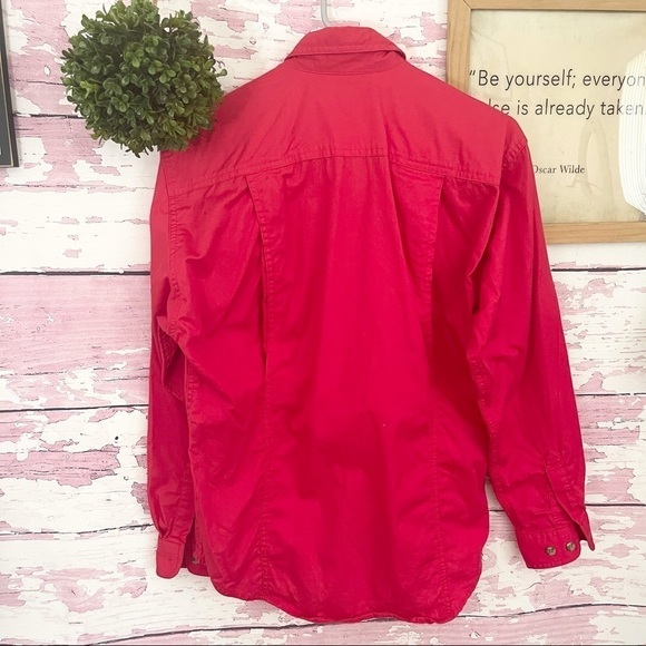 KEVINS PLANTATION COLLECTION Men’s Red Quilted Button Down Shirt Jacket medium - Picture 2 of 4